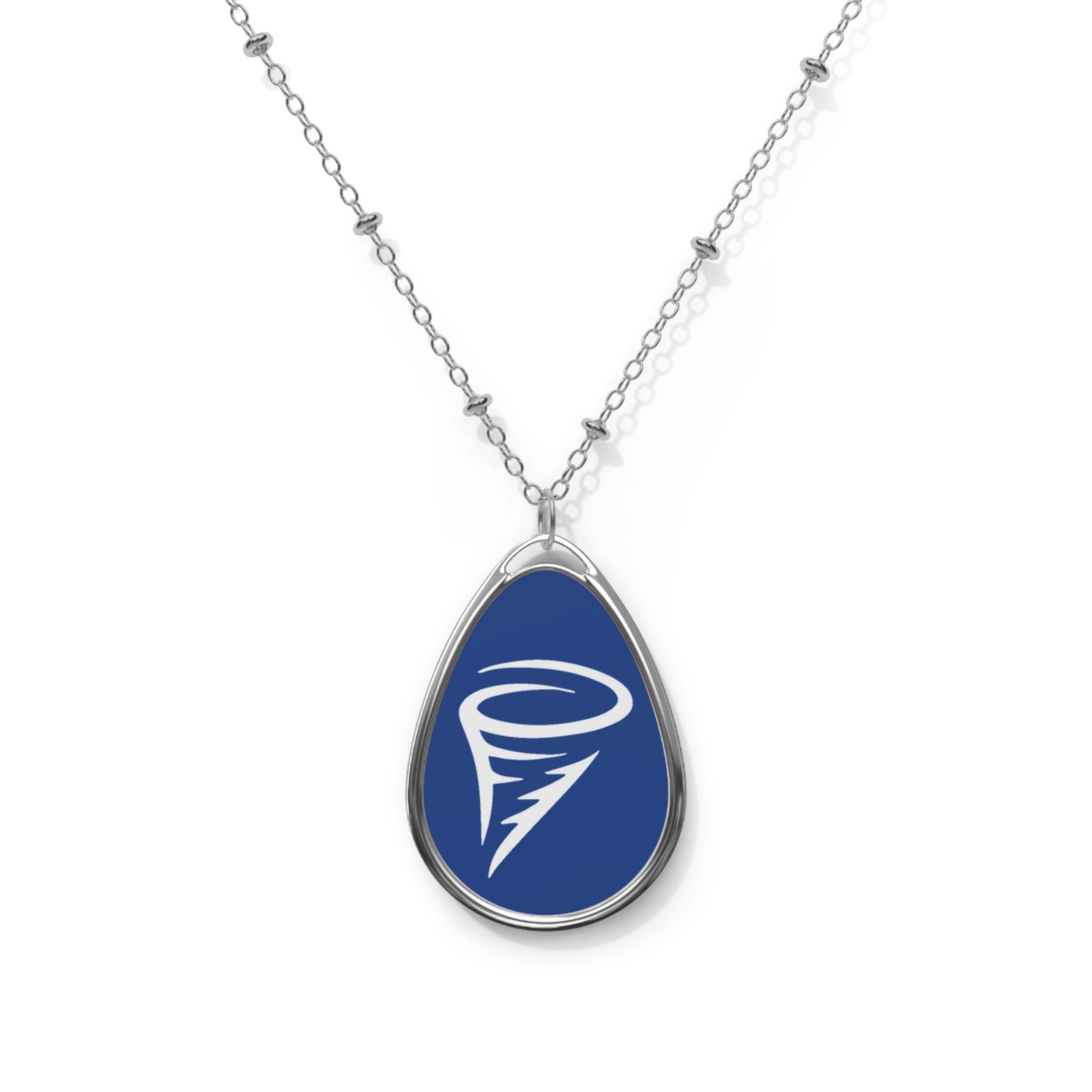 GF Tornado Pendant Necklace — Oval Charm Necklace