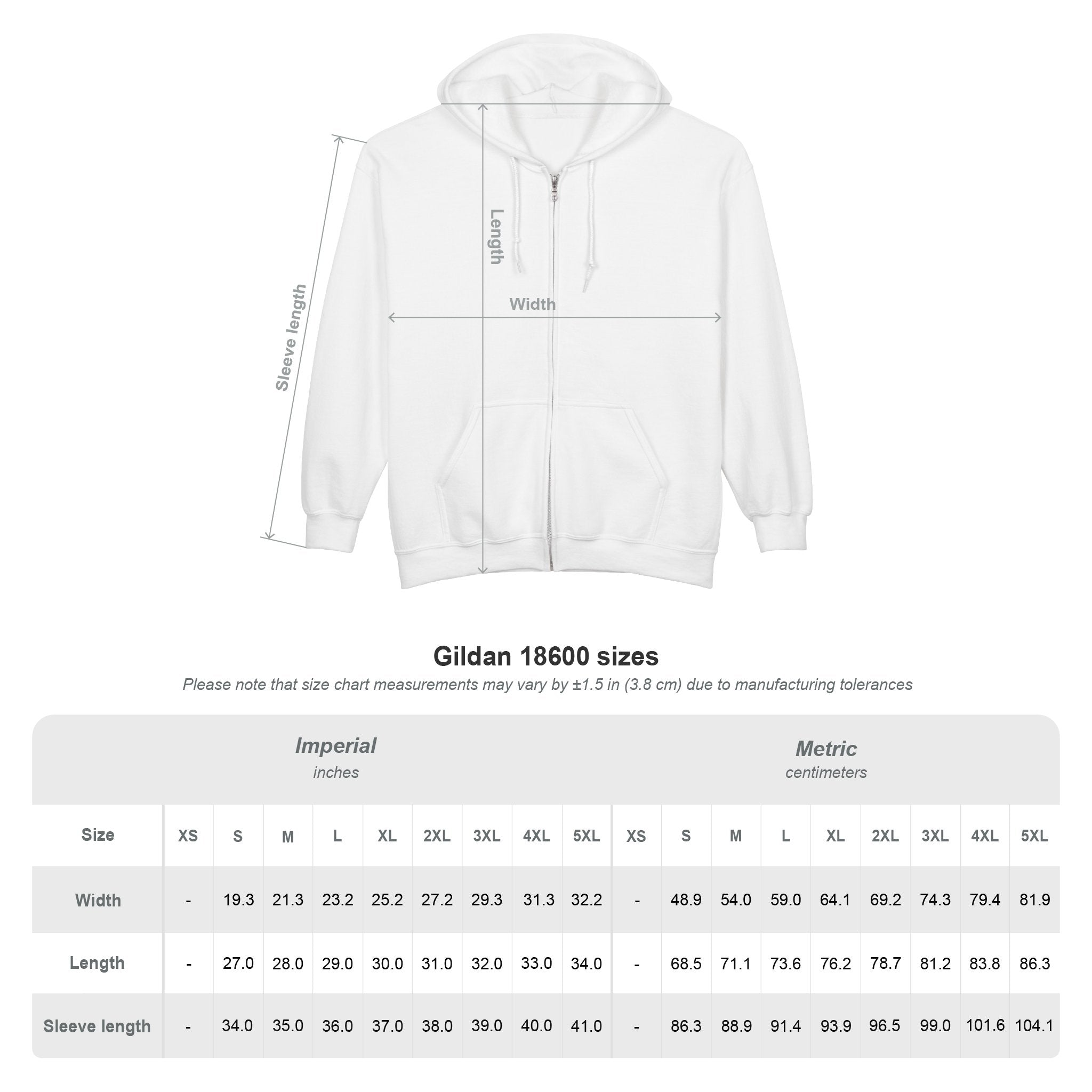 Unisex Zip Hoodie