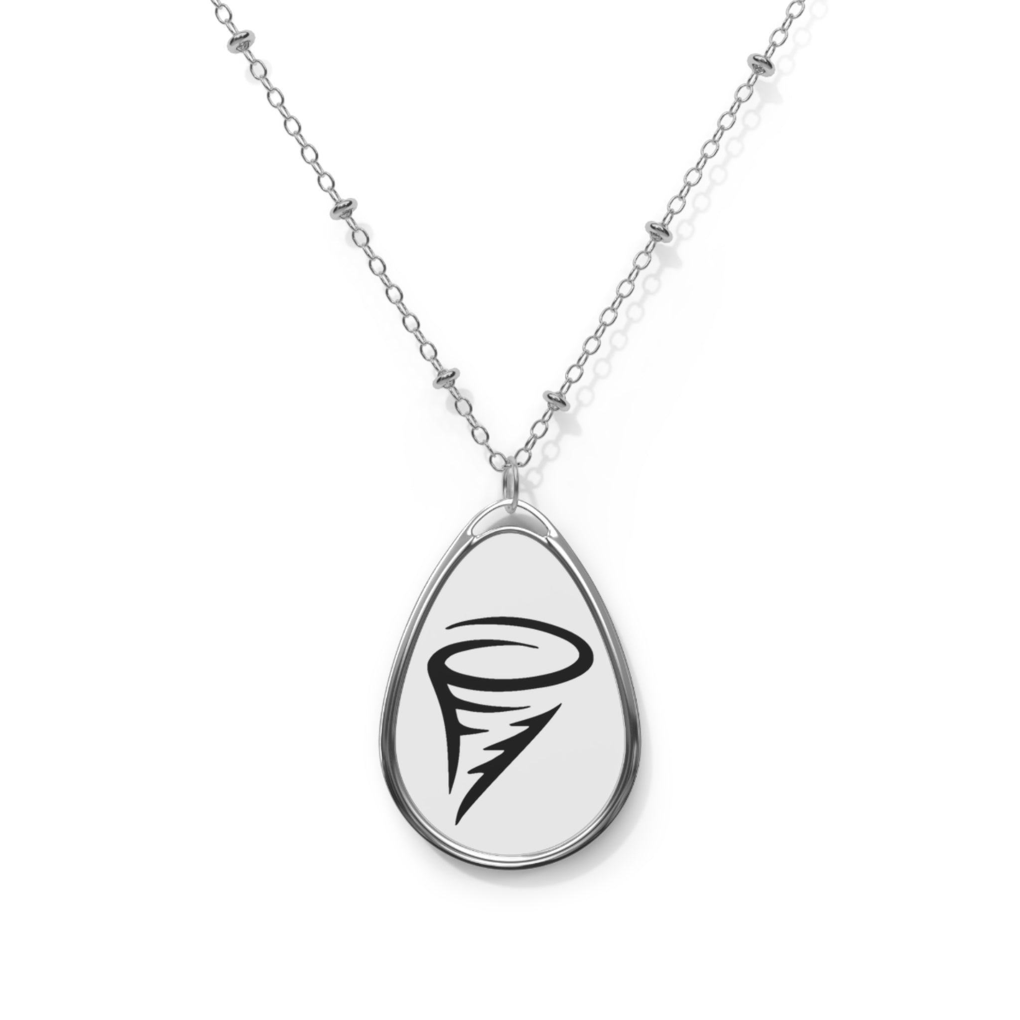 GF Tornado Pendant Necklace — Oval Charm Necklace