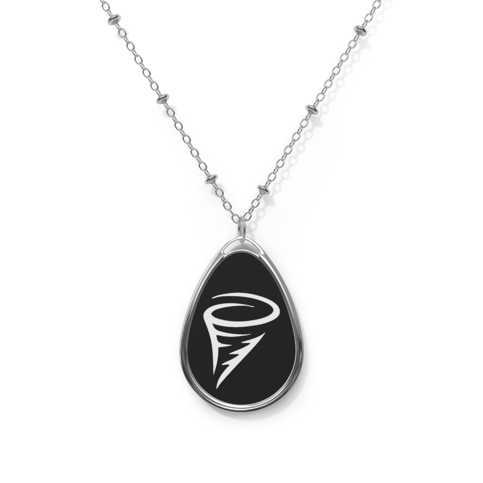 GF Tornado Pendant Necklace — Oval Charm Necklace